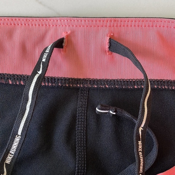 NIKE RUNNING leggings size XS black orange dri-fit cropped - Picture 6 of 6